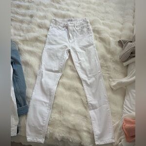 Good American Good Legs Cropped White Skinny Jeans 4/27